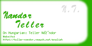 nandor teller business card